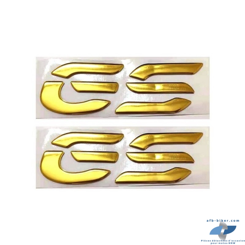 Autocollant GS dorés vendus par deux.