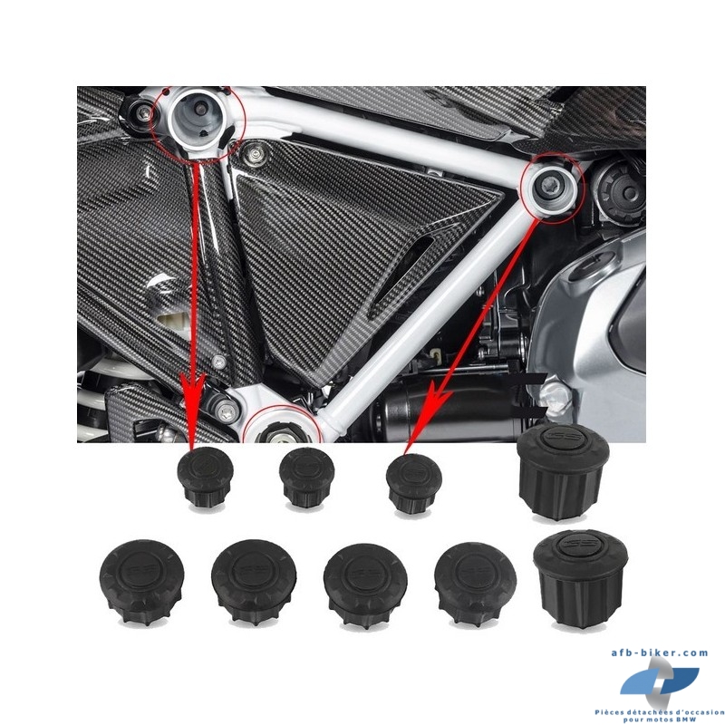 Bouchons de trous de cadre BMW r 1200 gs / gsadv lc - r 1250 gs / gsadv lc