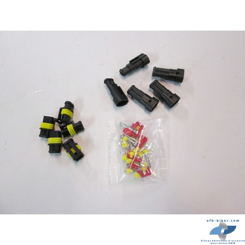 Connecteur étanches à 2 broches, mâle et femelle, vendu en 1 lot de 5 pièces