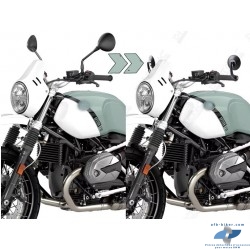 Rétroviseurs "ronds" d'extrémités de guidon en alu pour BMW R NINET